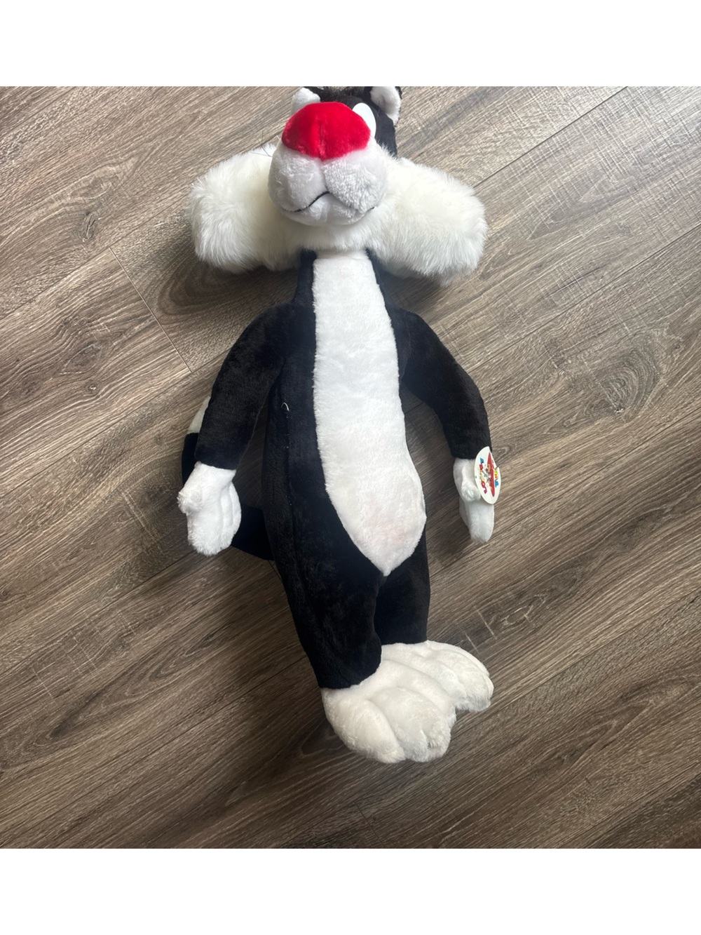 Large Warner Bros. Sylvester Plush Cat Toy in Black, White & Red